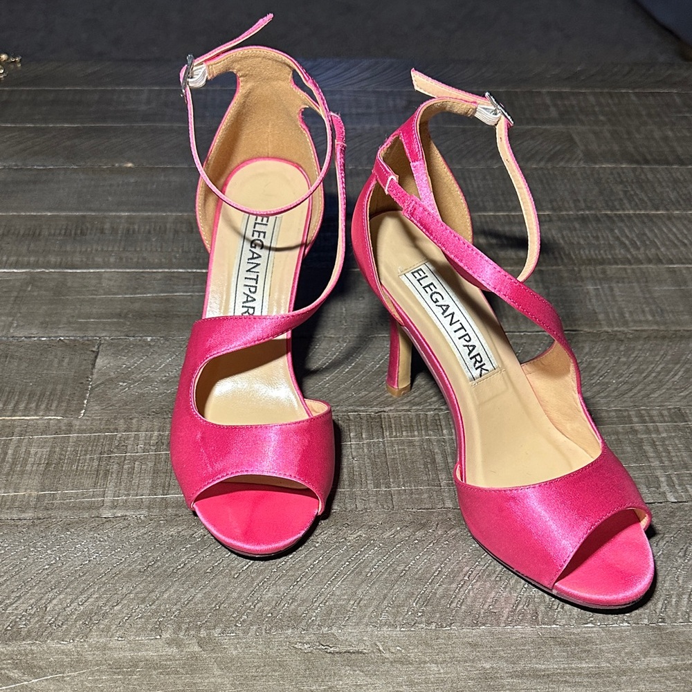 ElegantPark Women's Pink High Heels